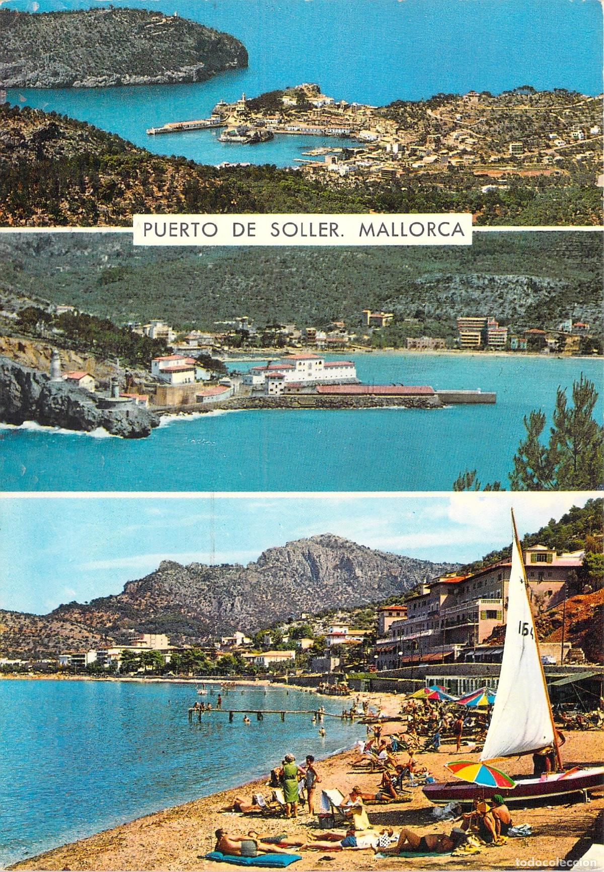 Postales: Postal de Mallorca, Puerto de S&oacute;ller y Playa - Foto 1
