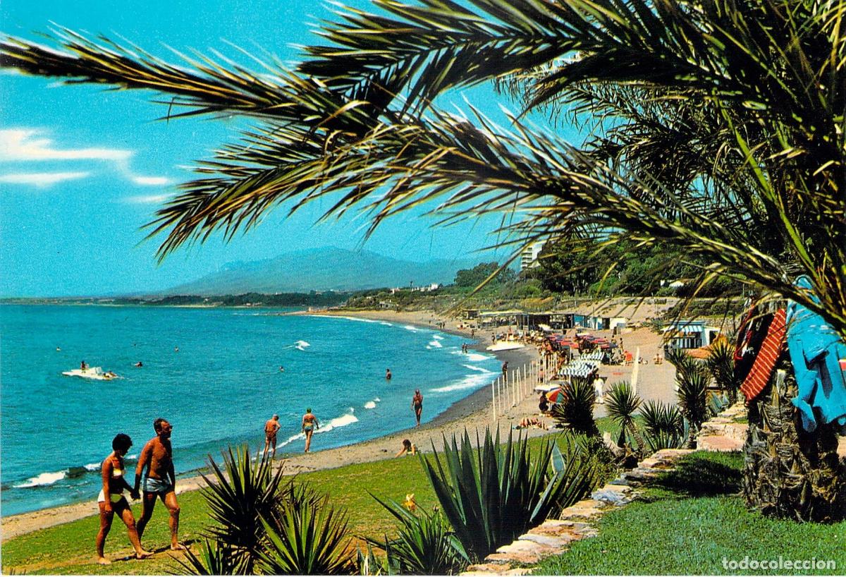 Postales: Postal de Marbella, Costa del Sol - Vista parcial de la playa