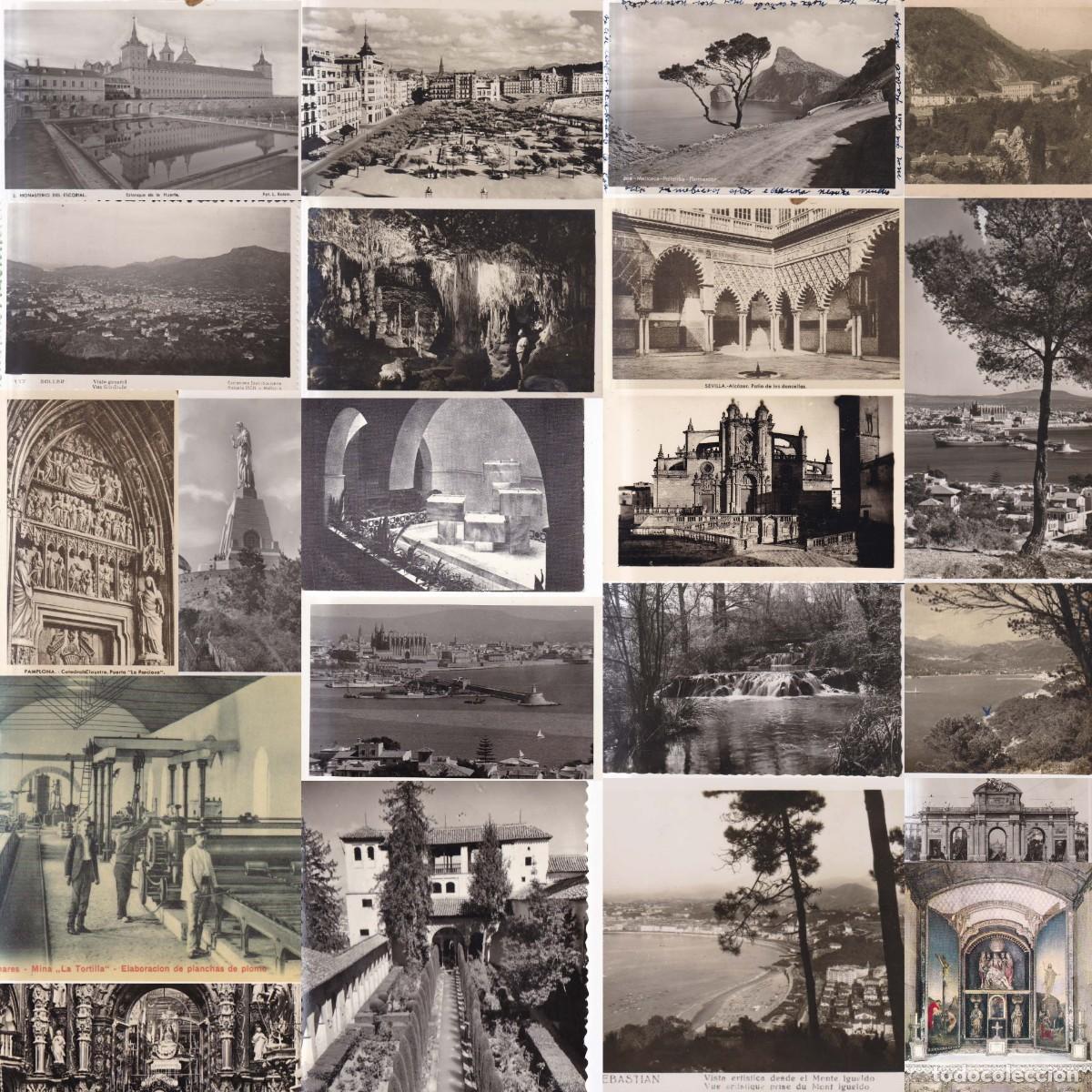 Postales: 20 POSTALES EN BLANCO Y NEGRO DE ESPA&Ntilde;A: Andaluc&iacute;a, Asturias, P. Vasco, Navarra, Arag&oacute;n, Baleares