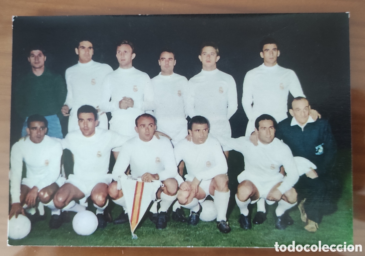 Postales: Postal Real Madrid pentacampeon de la copa de Europa. 1961
