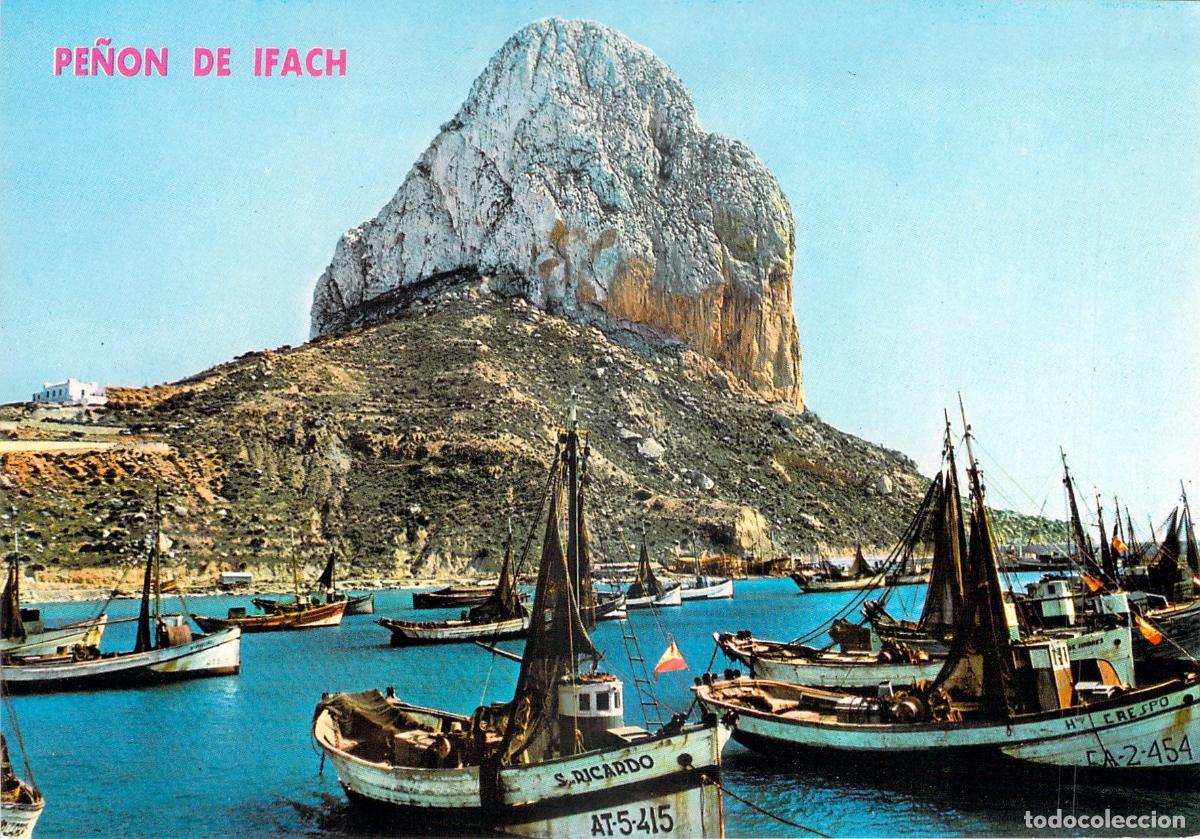 Postales: Postal de Calpe: Puerto y Pe&ntilde;&oacute;n de Ifach, Alicante