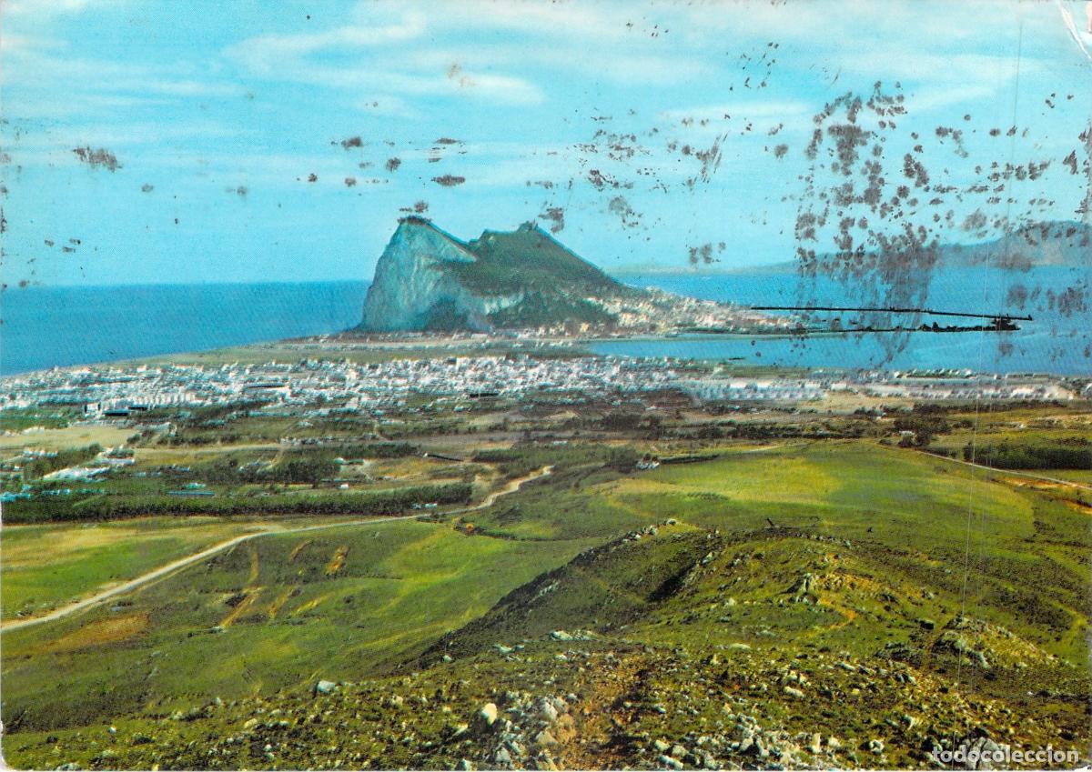 Postales: Postal Panor&aacute;mica de La L&iacute;nea de la Concepci&oacute;n y Pe&ntilde;&oacute;n de Gibraltar