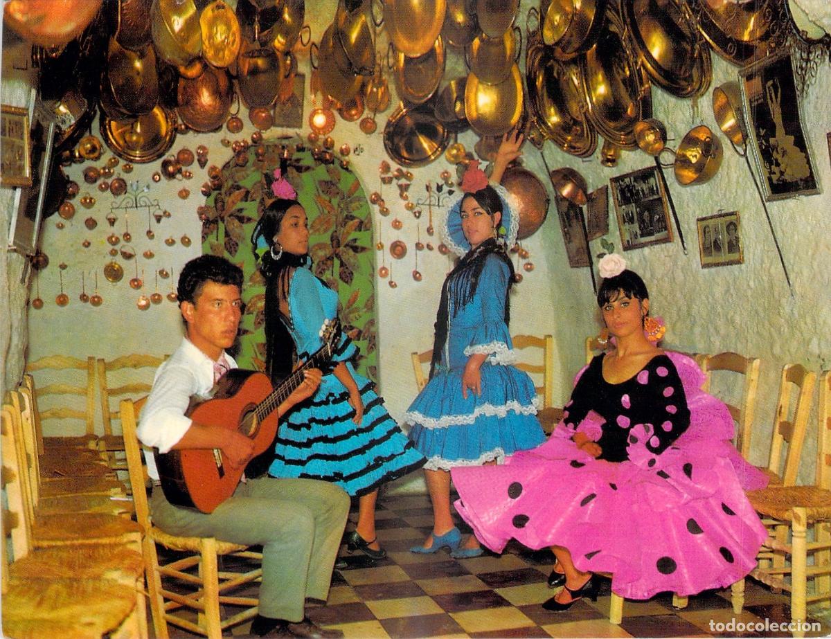Postales: Postal de Flamenco y Tipos Gitanos en Cueva de Andaluc&iacute;a