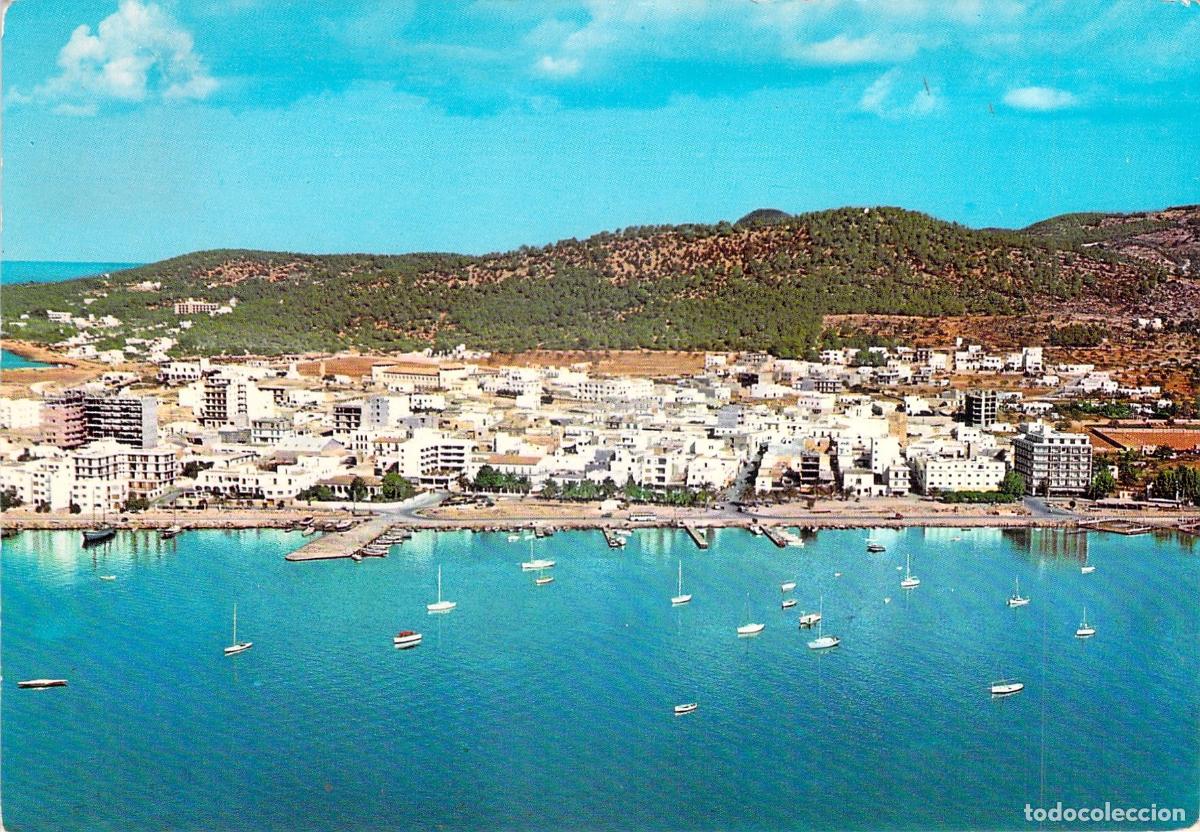 Postales: Postal de San Antonio Abad, Ibiza - Vista A&eacute;rea de la Bah&iacute;a