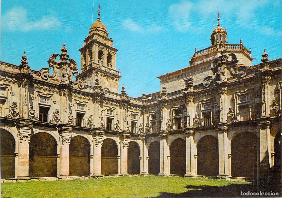 Postales: Postal de Celanova, Monasterio de San Rosendo y Claustro Barroco