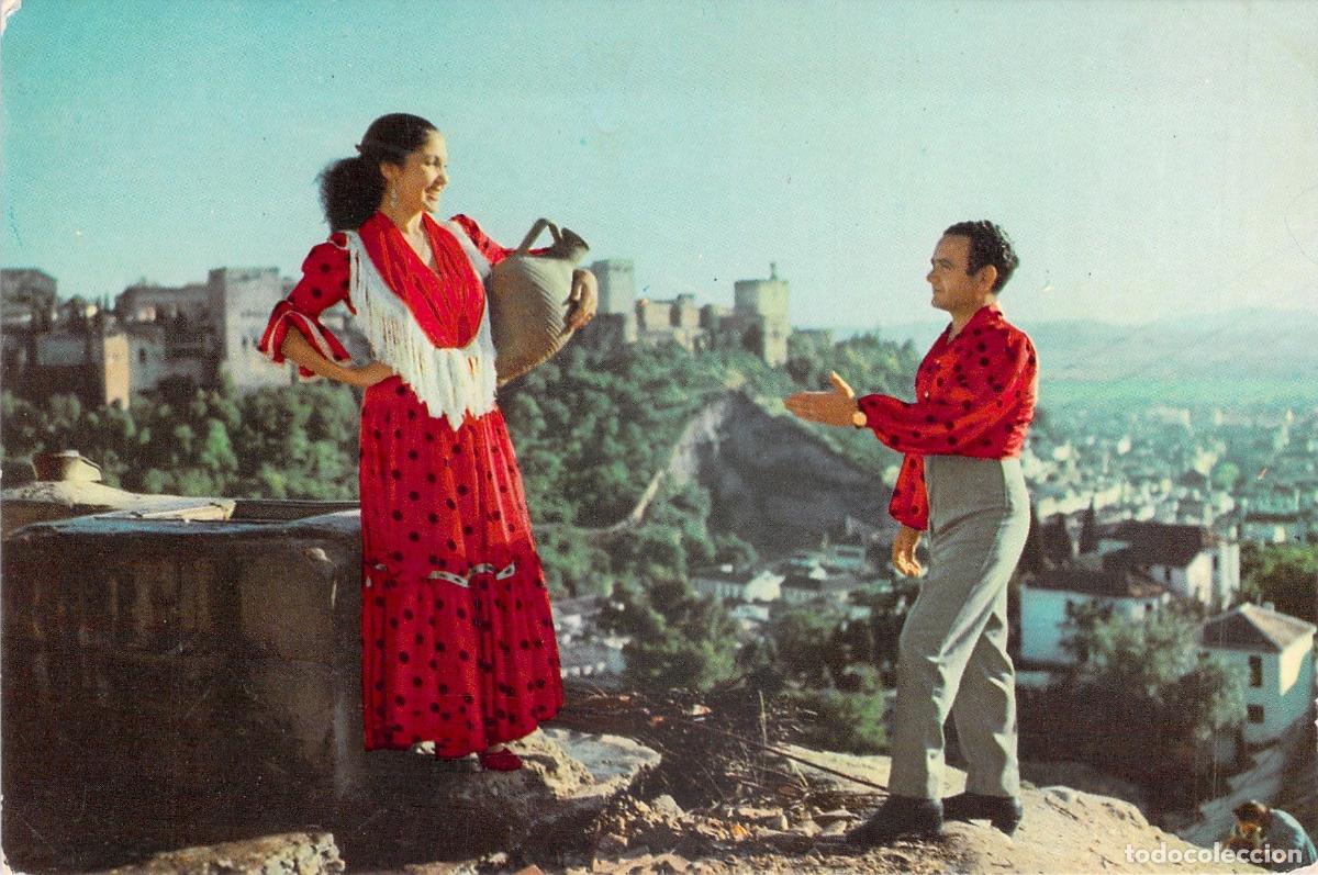 Postales: Postal Granada: Bailaores del Sacromonte y Danzas Regionales