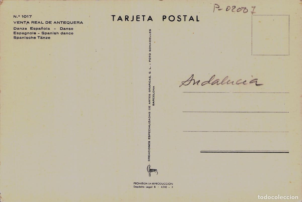 Postales: Postal Danza Espa&ntilde;ola en Venta Real de Antequera - Foto 2