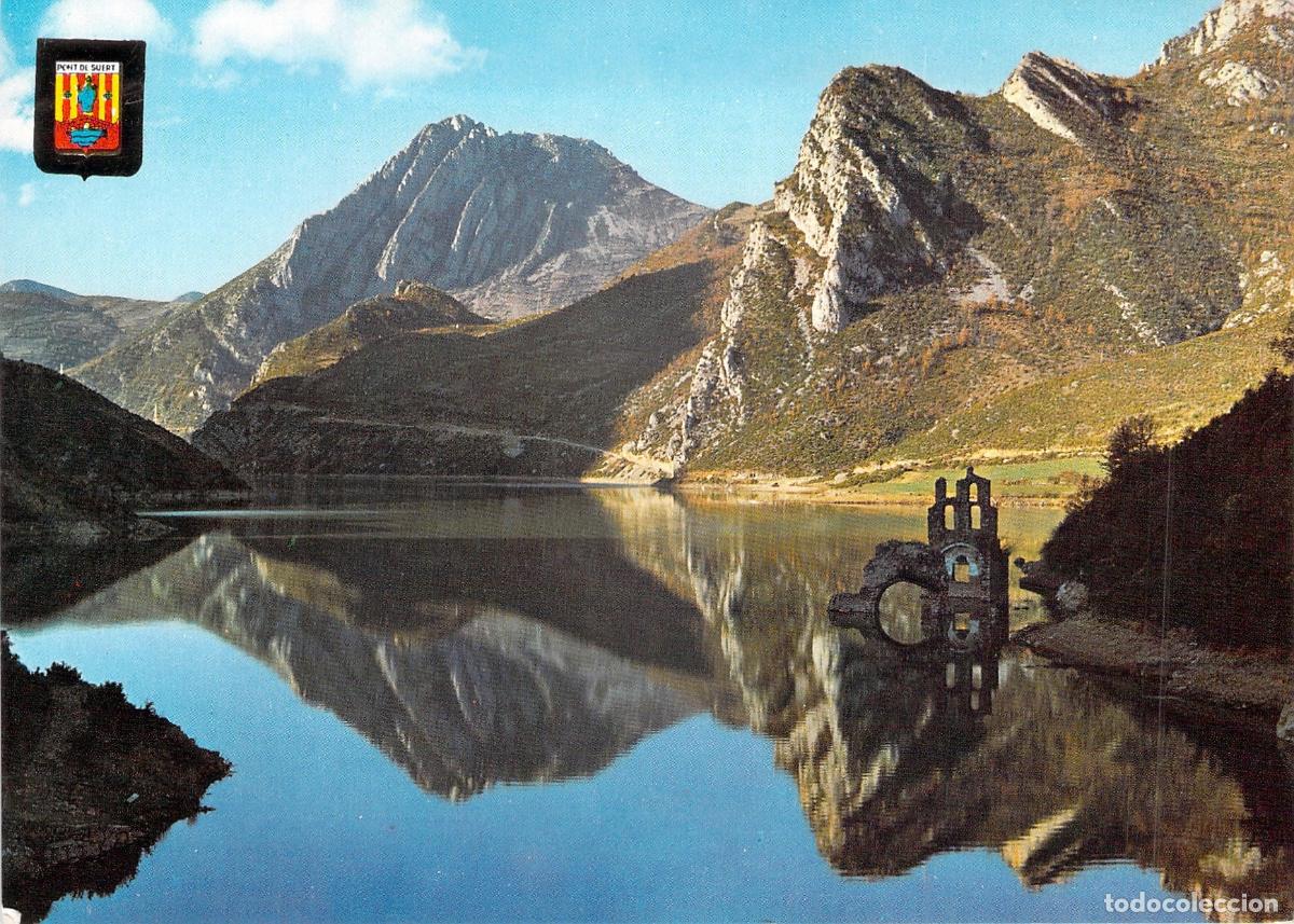 Postales: Postal de las Ruinas del Monasterio de Lavaix y Embalse de Escales