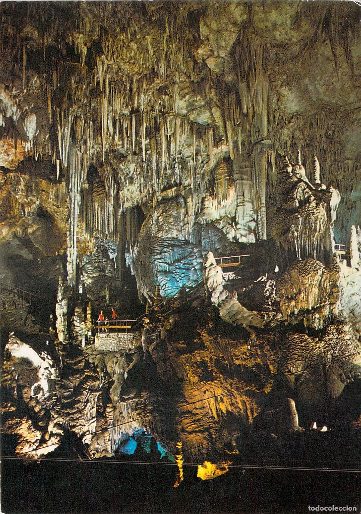 Postales: Postal Cueva de Nerja M&aacute;laga Sala del Cataclismo Los &Oacute;rganos