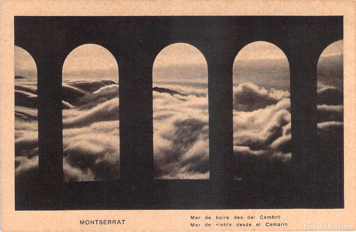 Postales: Postal Montserrat Mar de Niebla desde el Camar&iacute;n Huecograbado