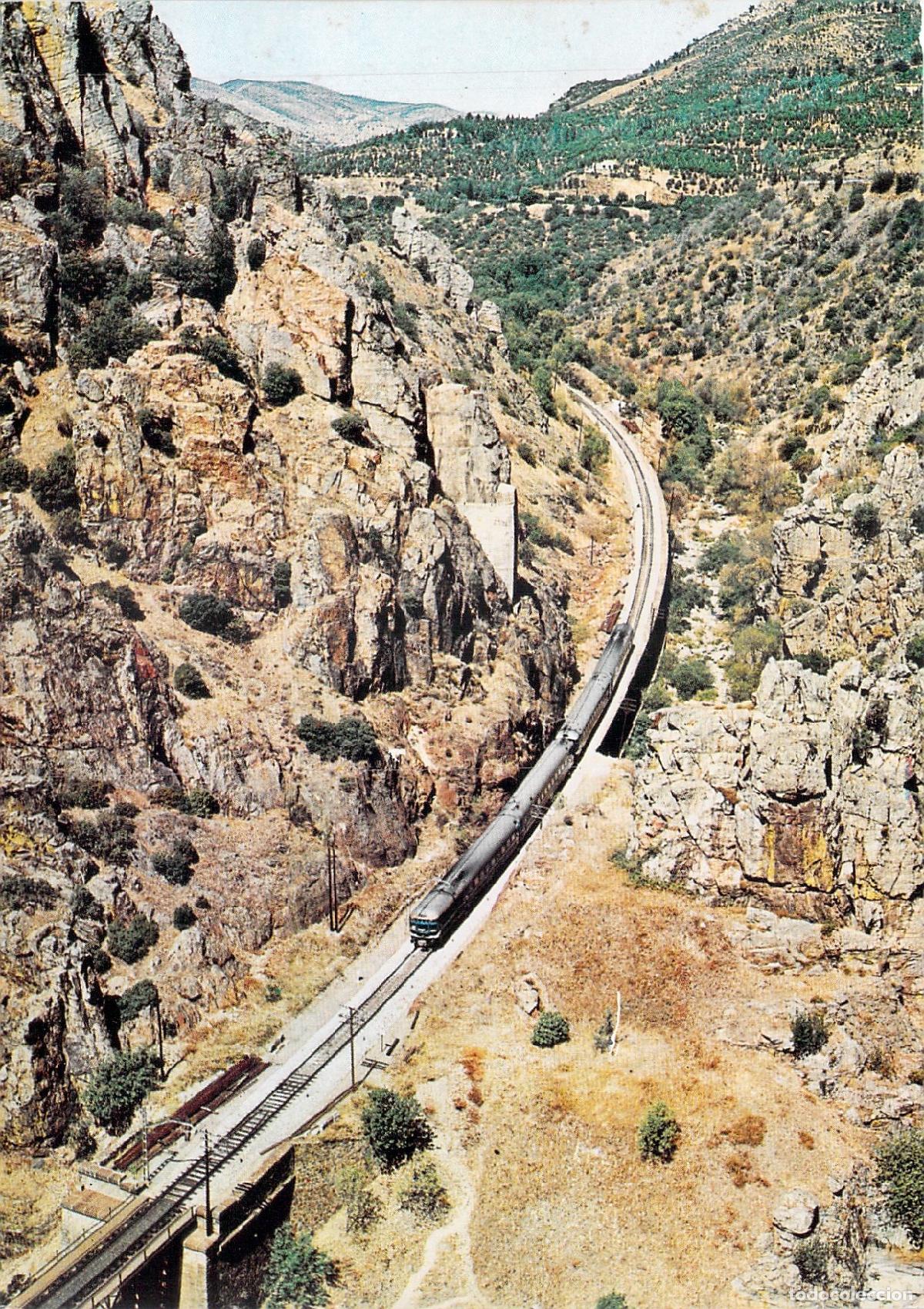 Postales: Postal Tren de Renfe en el Desfiladero de Despe&ntilde;aperros