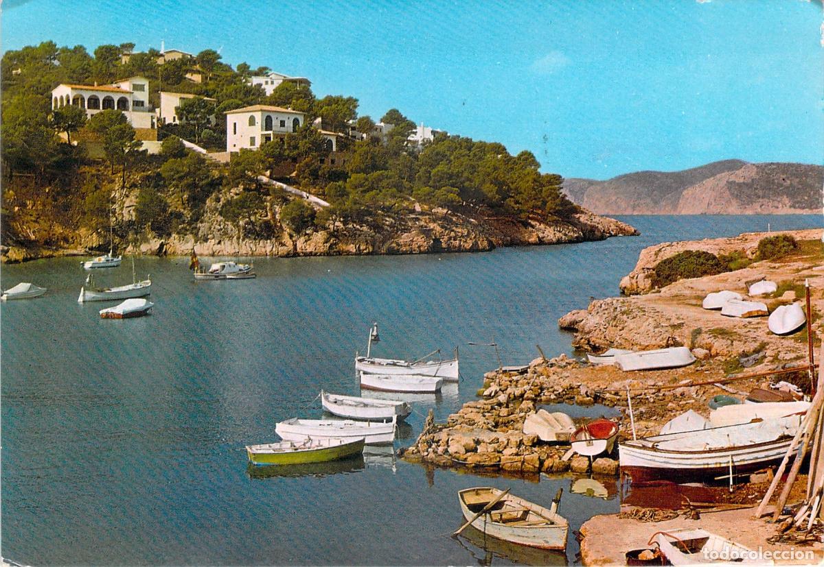 Postales: Postal de Santa Ponsa, Mallorca - Costa y Barcos en la Cala