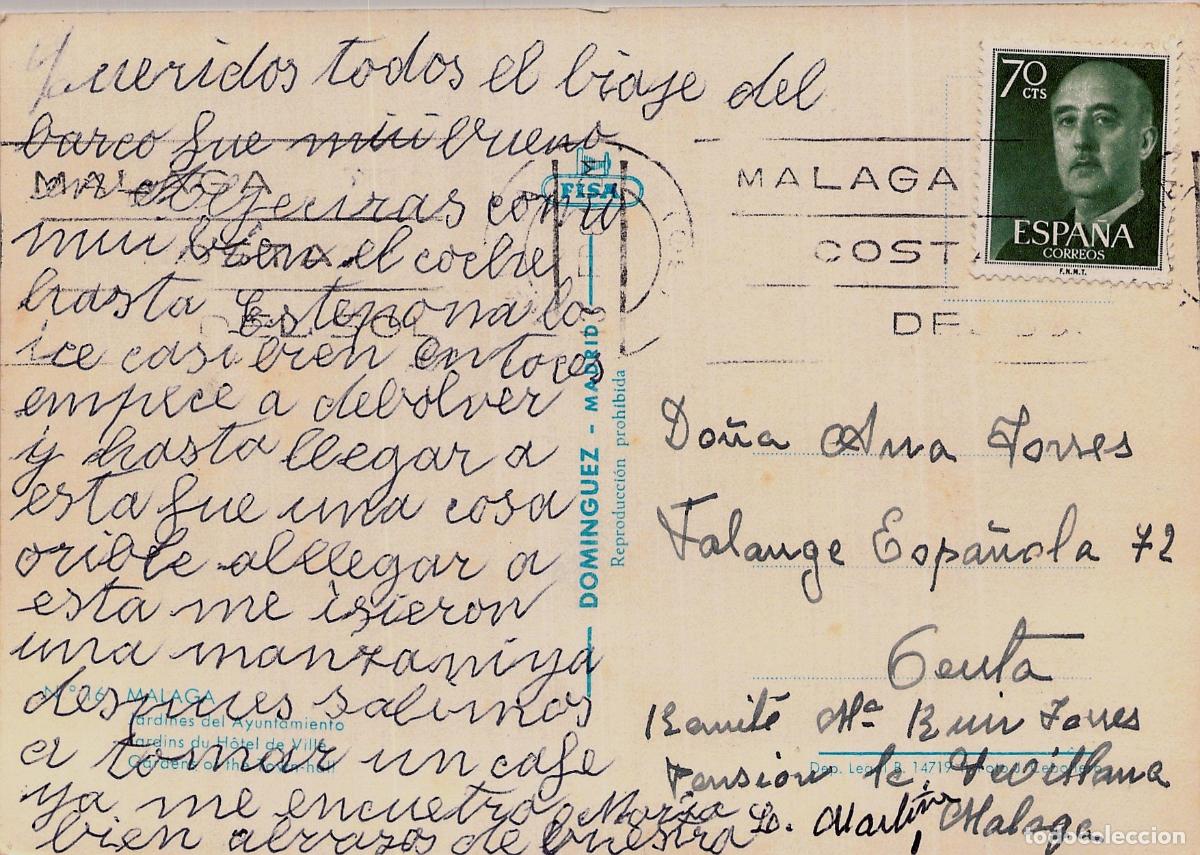 Postales: Postal de los Jardines del Ayuntamiento de M&aacute;laga - Foto 2