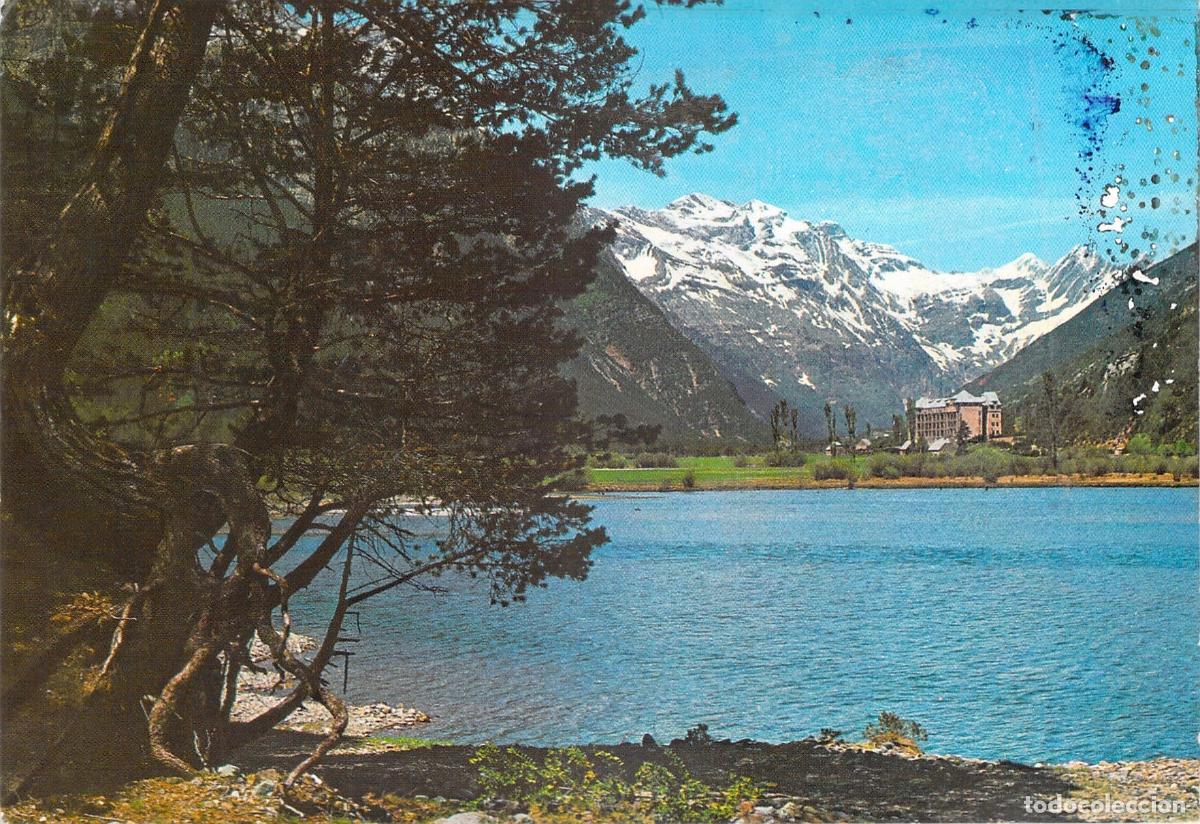 Postales: Postal de Bielsa, Lago en el Valle de Pineta y Macizo Tres Sorores