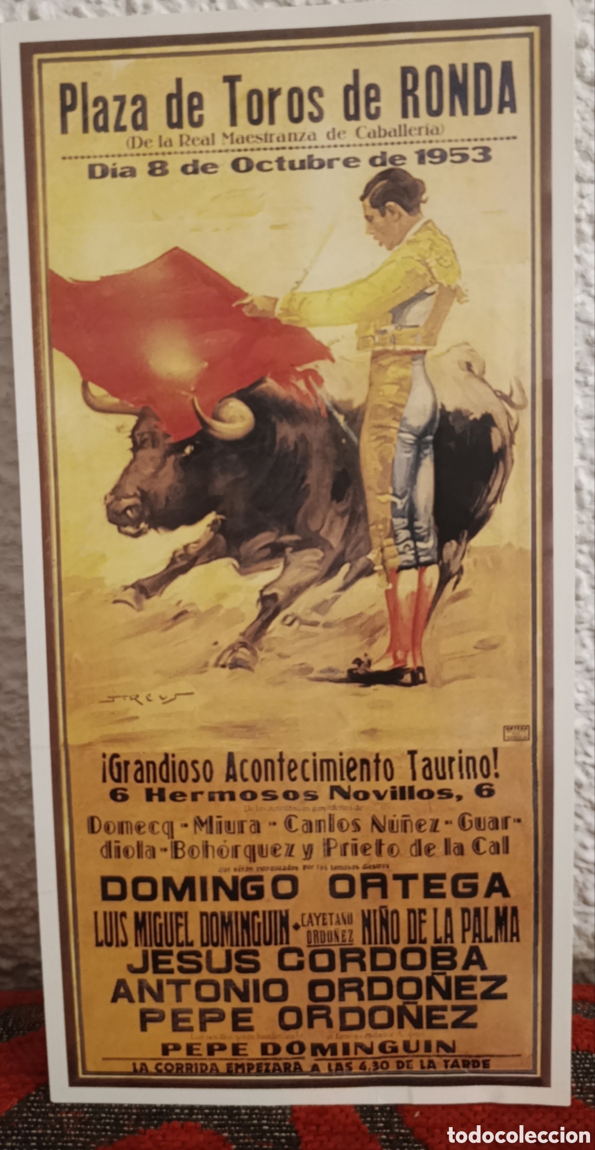 Postales: Postal Plaza de Toros de Ronda - 8 de Octubre de 1953 (Colecci&oacute;n Museo Lara