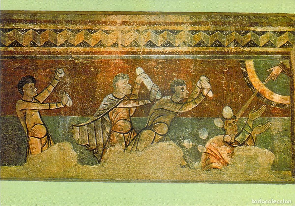 Postales: Postal Arte Rom&aacute;nico Valle de Boh&iacute; L&eacute;rida Pintura Mural San Sebasti&aacute;n