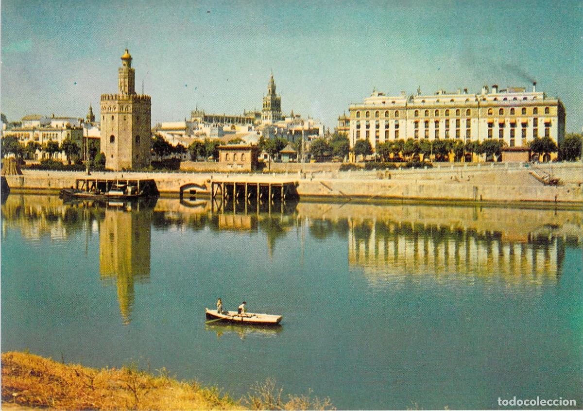 Postkarten: Postal de Sevilla: Torre del Oro y R&iacute;o Guadalquivir