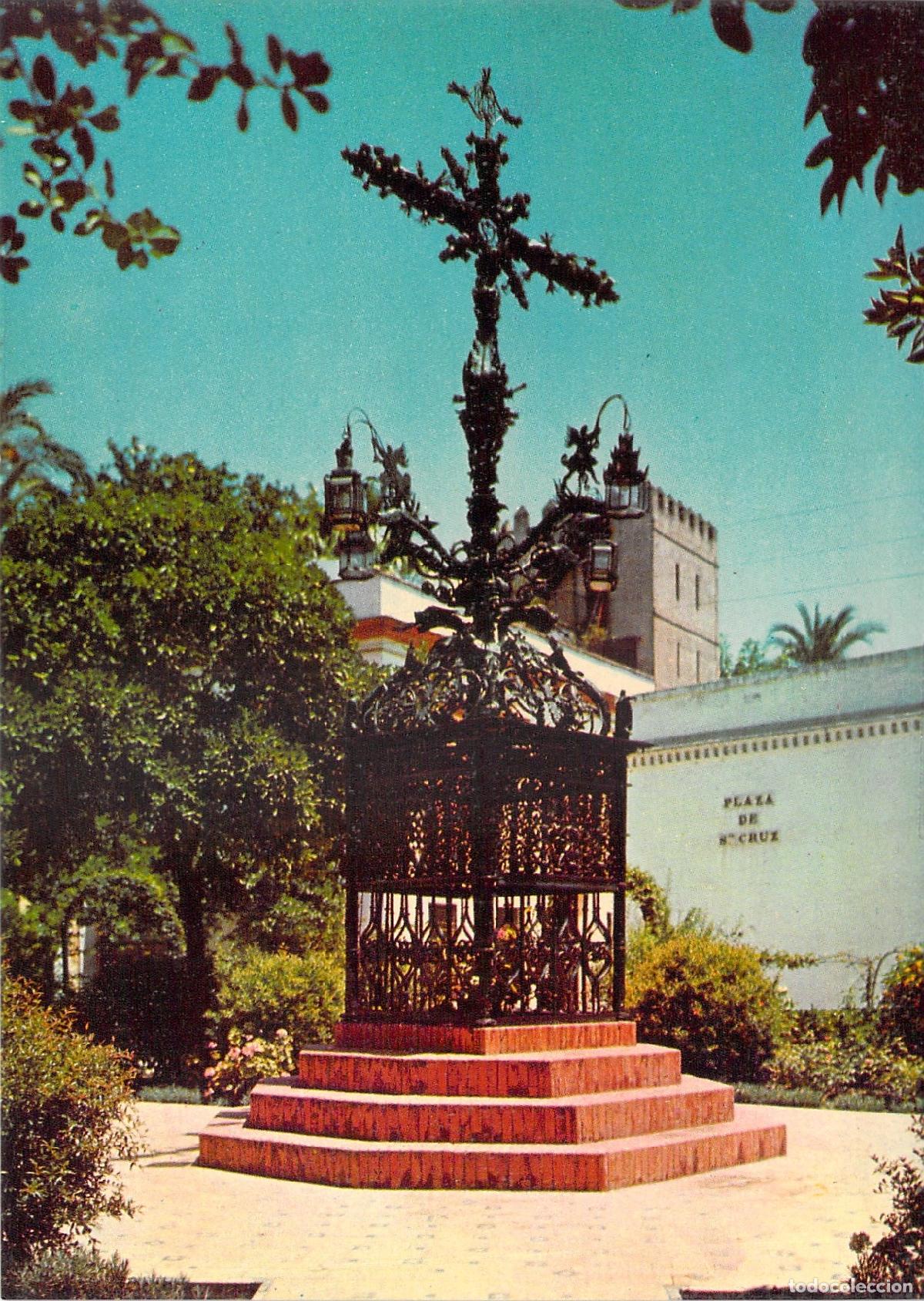 Postales: Postal Sevilla Plaza de Santa Cruz y Cruz de la Cerrajer&iacute;a