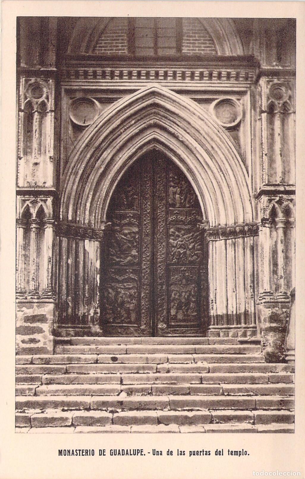 Postales: Postal Monasterio de Guadalupe, Puerta del Templo