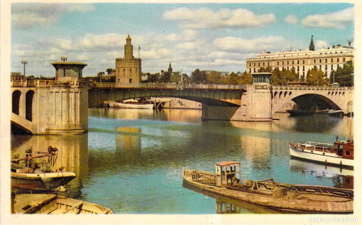 Postales: Postal de Sevilla: Puente de San Telmo y Torre del Oro