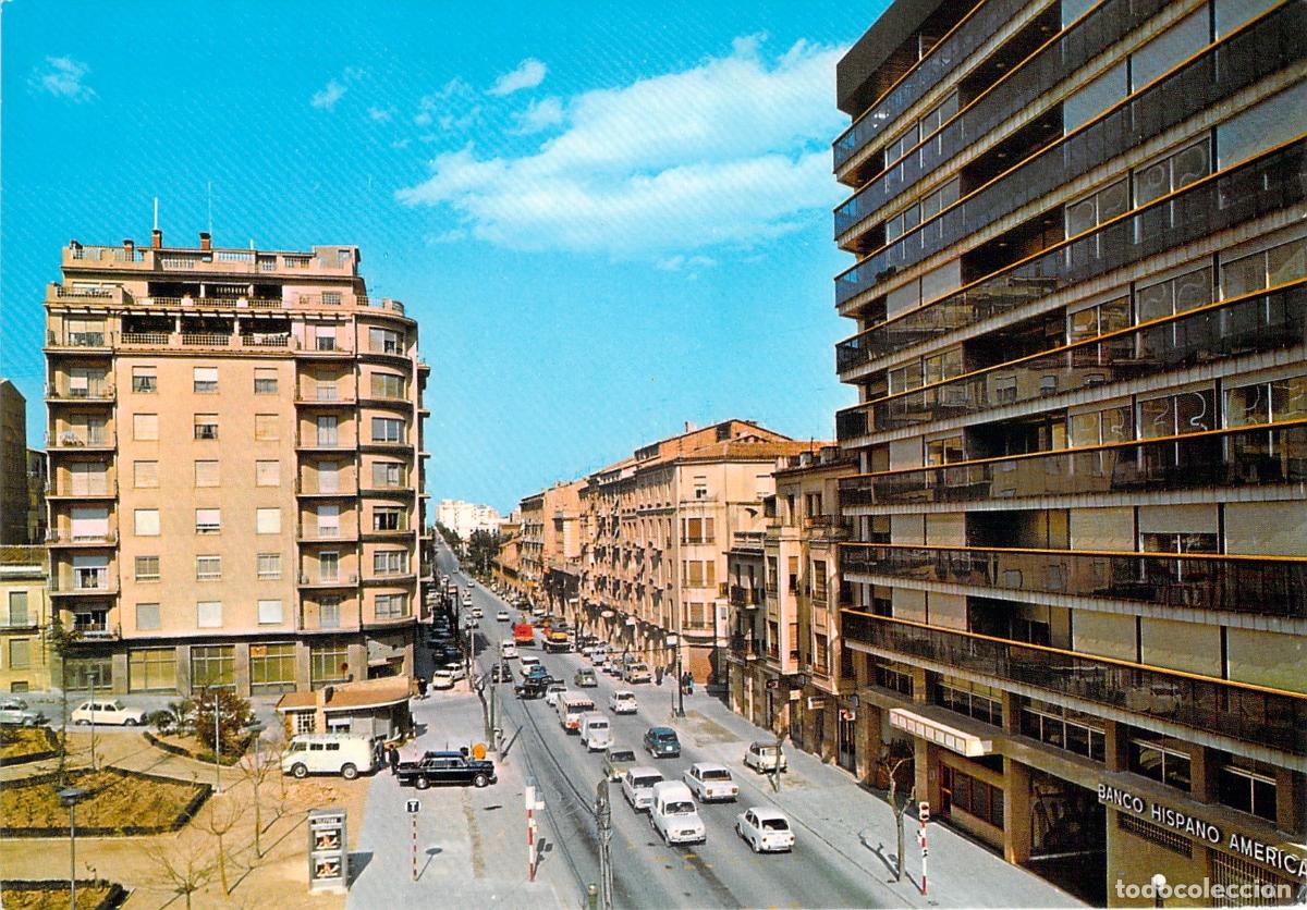 Postales: Postal de Alcoy, Avenida de Jos&eacute; Antonio con Banco Hispano Americano