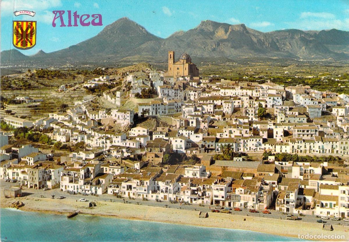 Cartes Postales: Postal de Altea, Alicante - Vista Parcial A&eacute;rea del Pueblo