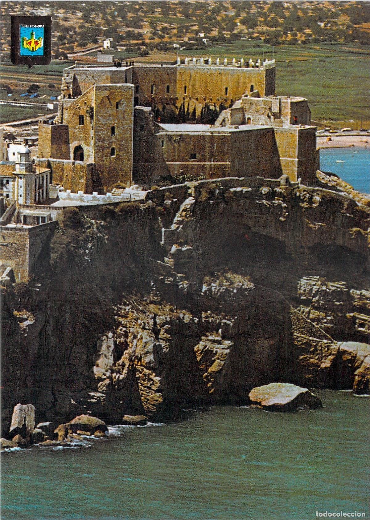 Postcards: Postal del Castillo de Pe&ntilde;&iacute;scola sobre el Acantilado, Castell&oacute;n