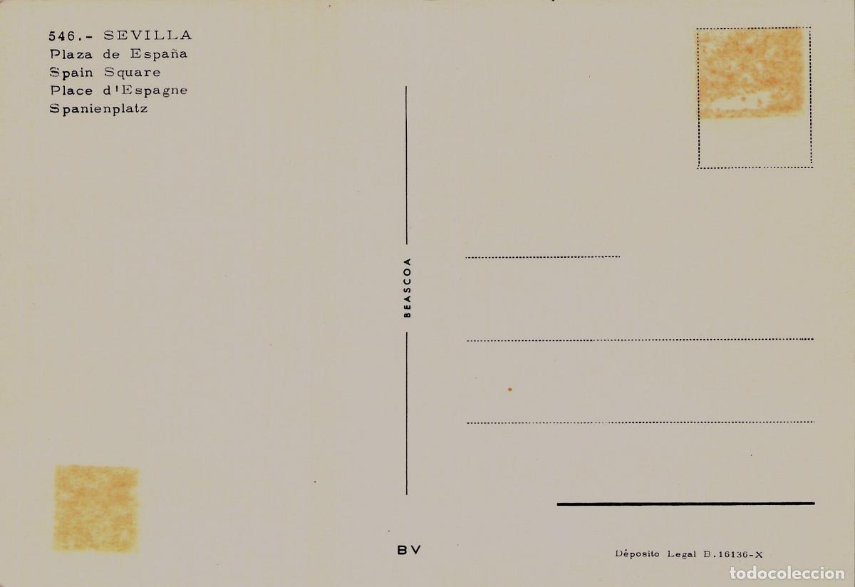 Postales: Postal de la Plaza de Espa&ntilde;a en Sevilla - Foto 2