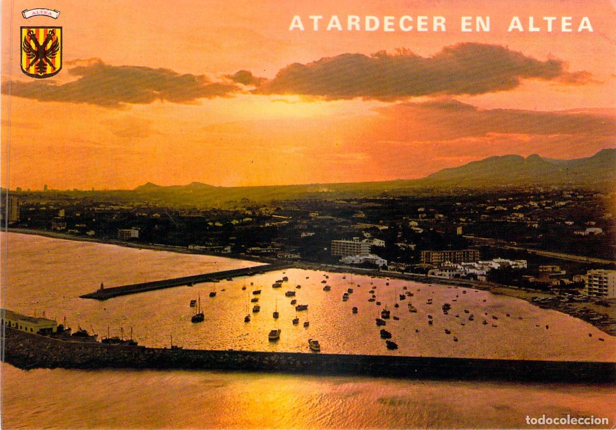 Postales: Postal Atardecer en Altea, Vista del Puerto y Costa Blanca