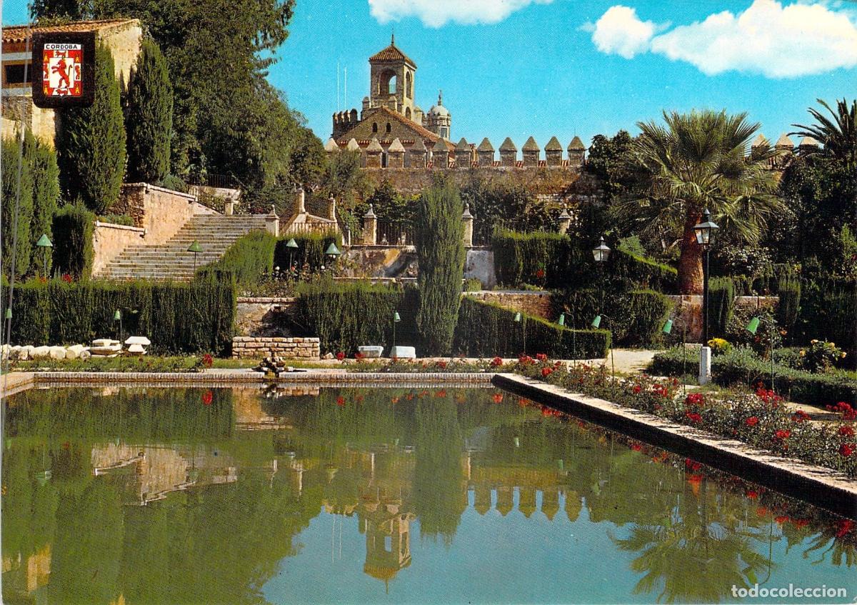 Postales: Postal de los Jardines del Alc&aacute;zar en C&oacute;rdoba, Espa&ntilde;a