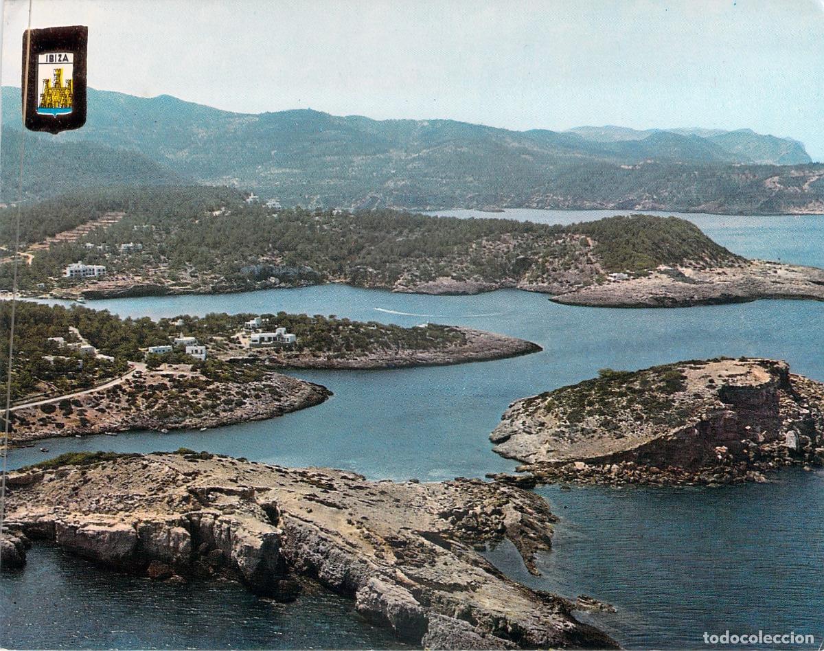 Postales: Postal de las Costas de Portinatx en Ibiza, Isla Blanca
