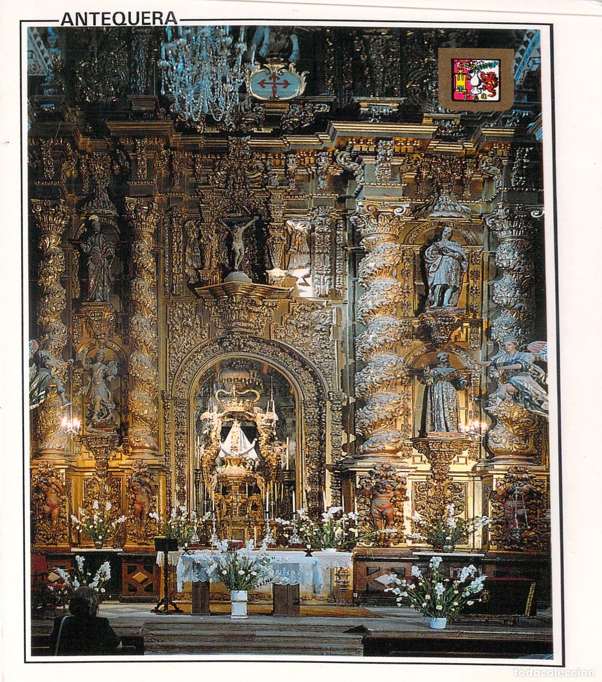 Postales: Postal Antequera Retablo Iglesia Virgen de los Remedios M&aacute;laga