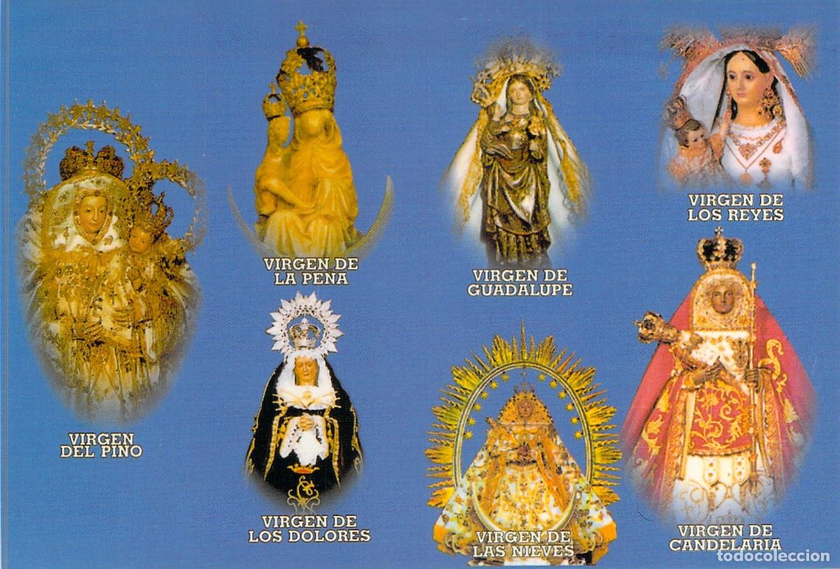Postales: Postal Las Siete Patronas de las Islas Canarias V&iacute;rgenes