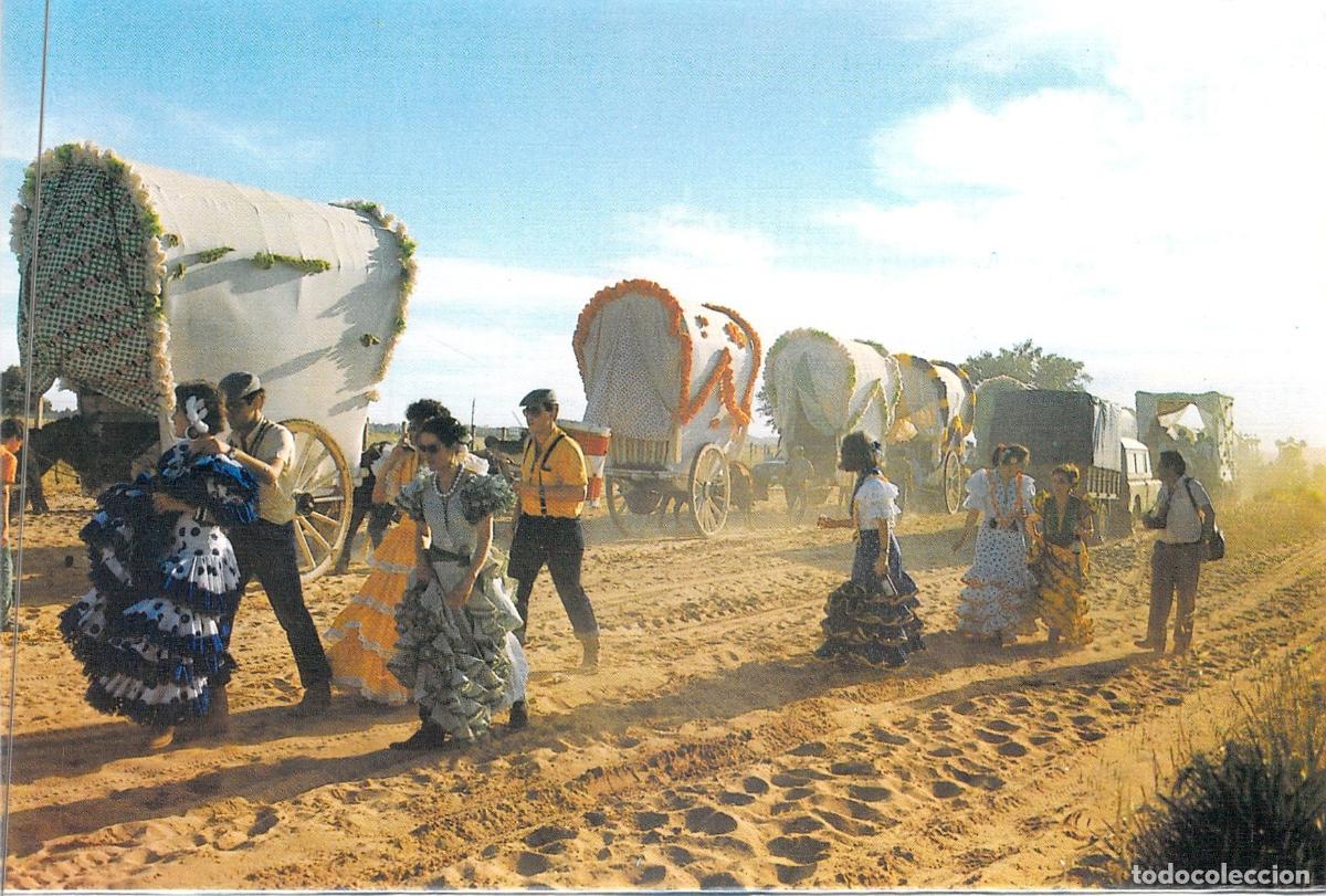 Postales: Postal Regreso de las Carretas del Roc&iacute;o, Sevilla, Estudios Hareton