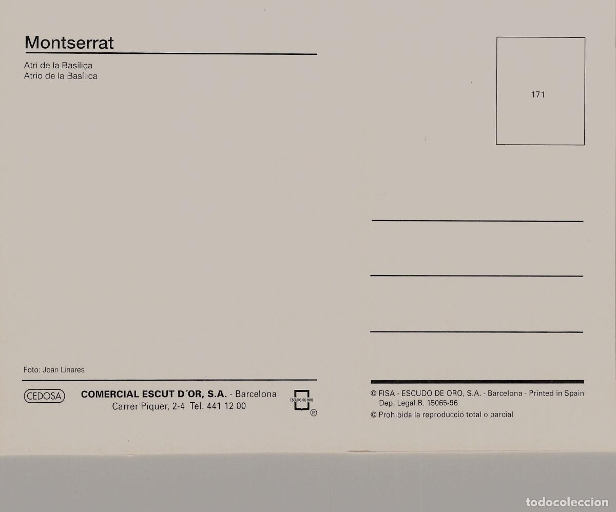 Postales: Postal de Montserrat, Atrio de la Bas&iacute;lica, Catalu&ntilde;a - Foto 2