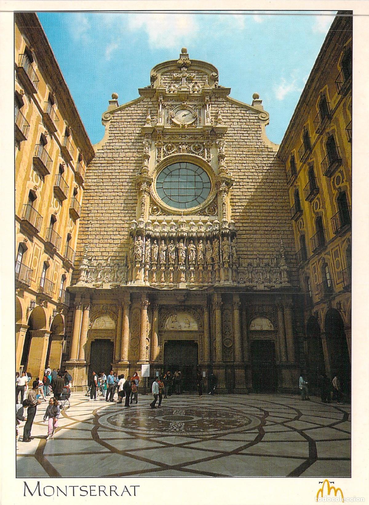 Postales: Postal de Montserrat, Atrio de la Bas&iacute;lica, Catalu&ntilde;a - Foto 1
