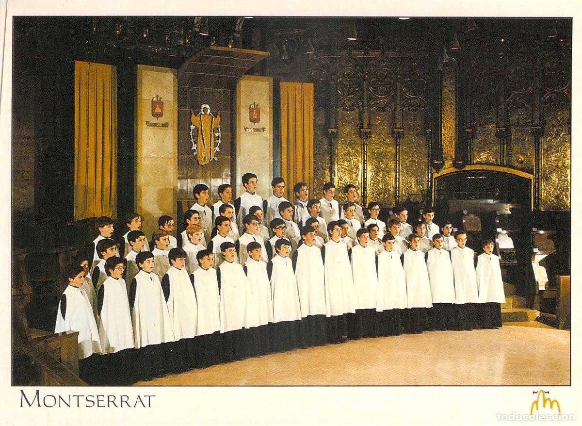 Postales: Postal Montserrat L'Escolania Coro de Ni&ntilde;os Cantores