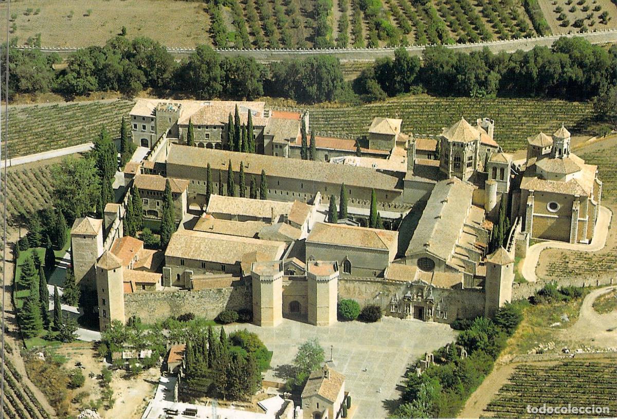 Postales: Postal de la Abad&iacute;a de Poblet - Vista General A&eacute;rea de Tarragona