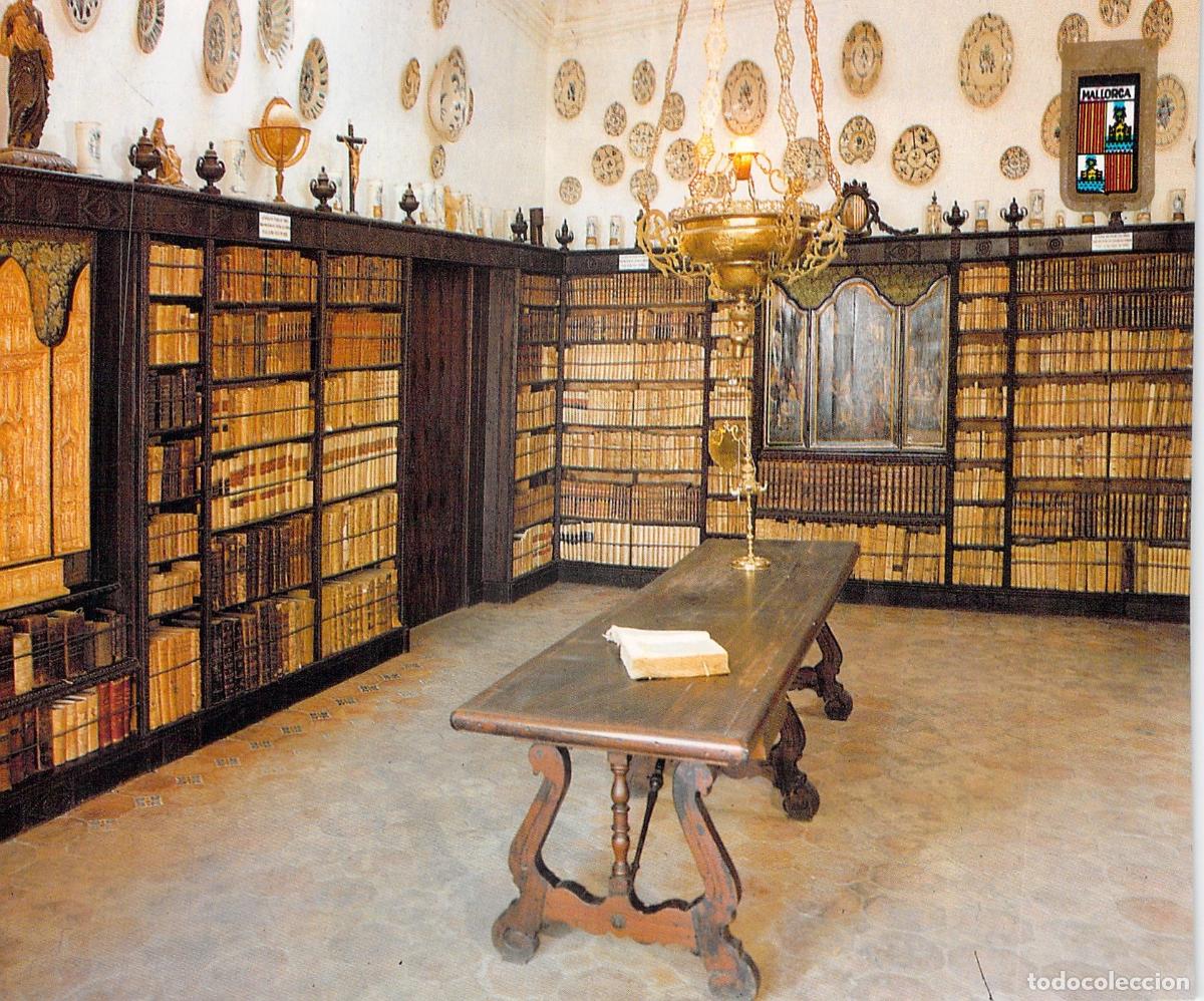 Postales: Postal de la Biblioteca de la Cartuja de Valldemossa, Mallorca