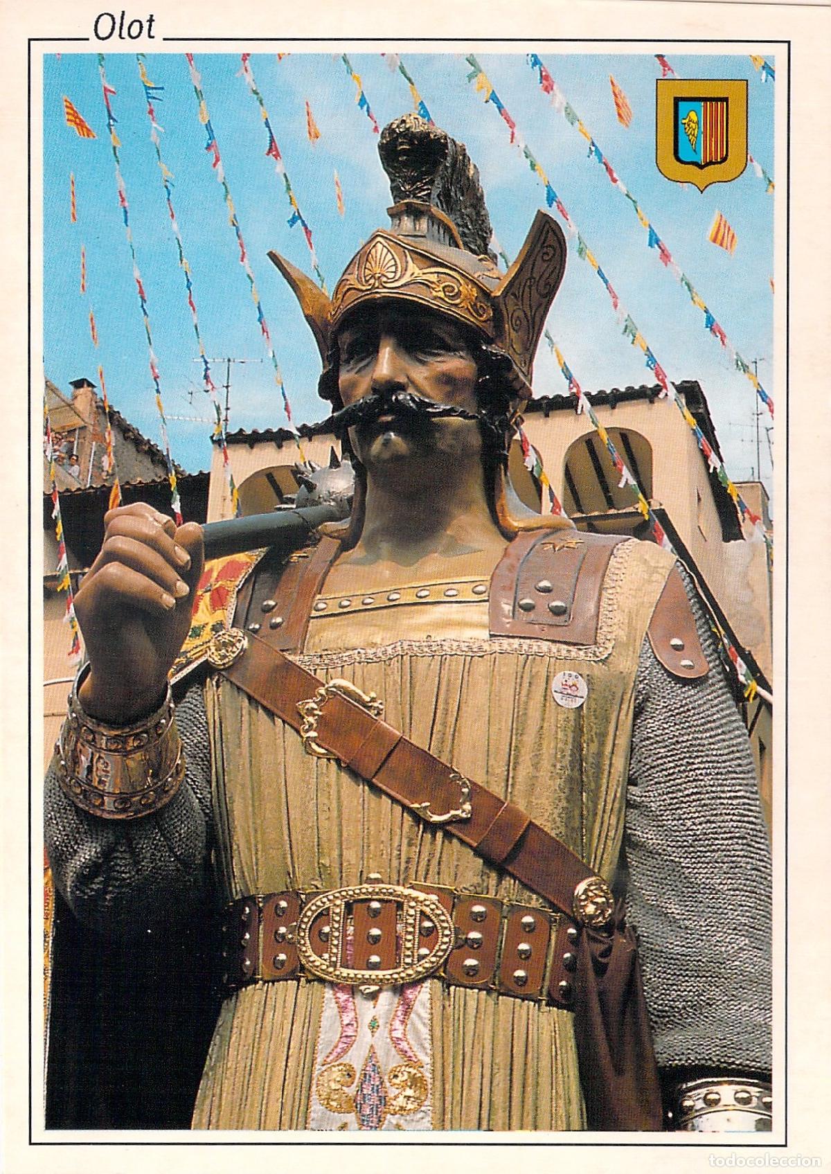Postales: Postal Olot Girona Detalle de los Gigantes en Fiestas