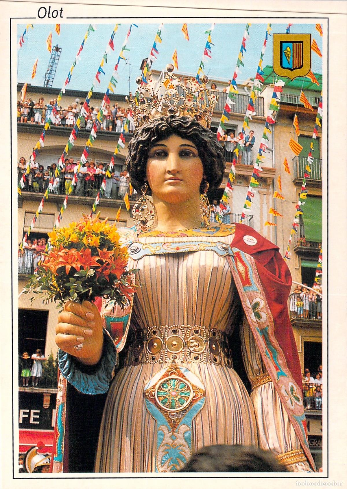 Postales: Postal de Olot Girona Detalle de los Gigantes en Fiestas