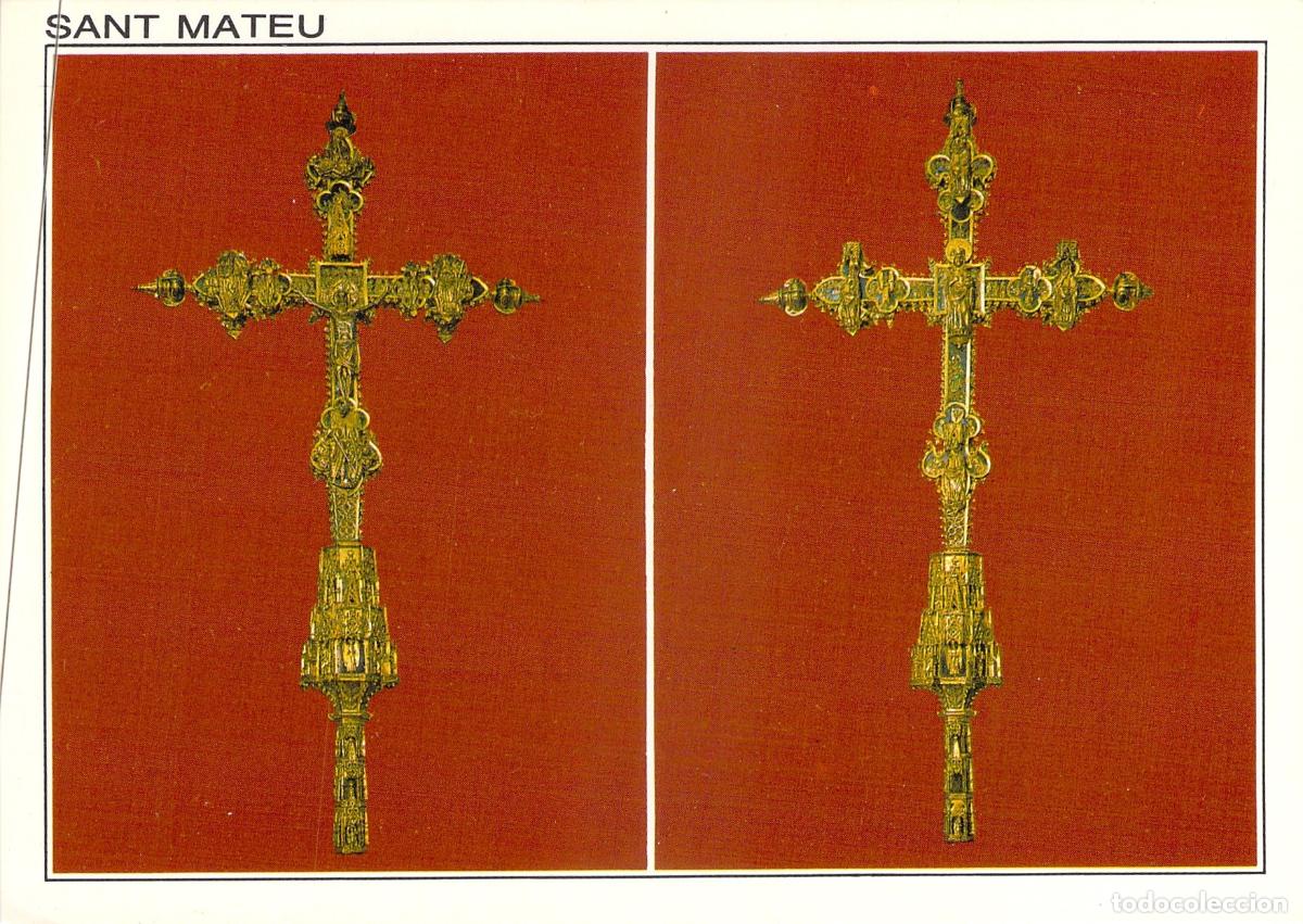 Postales: Postal Sant Mateu Castell&oacute;n Museo Arciprestal Cruz Procesional G&oacute;tica