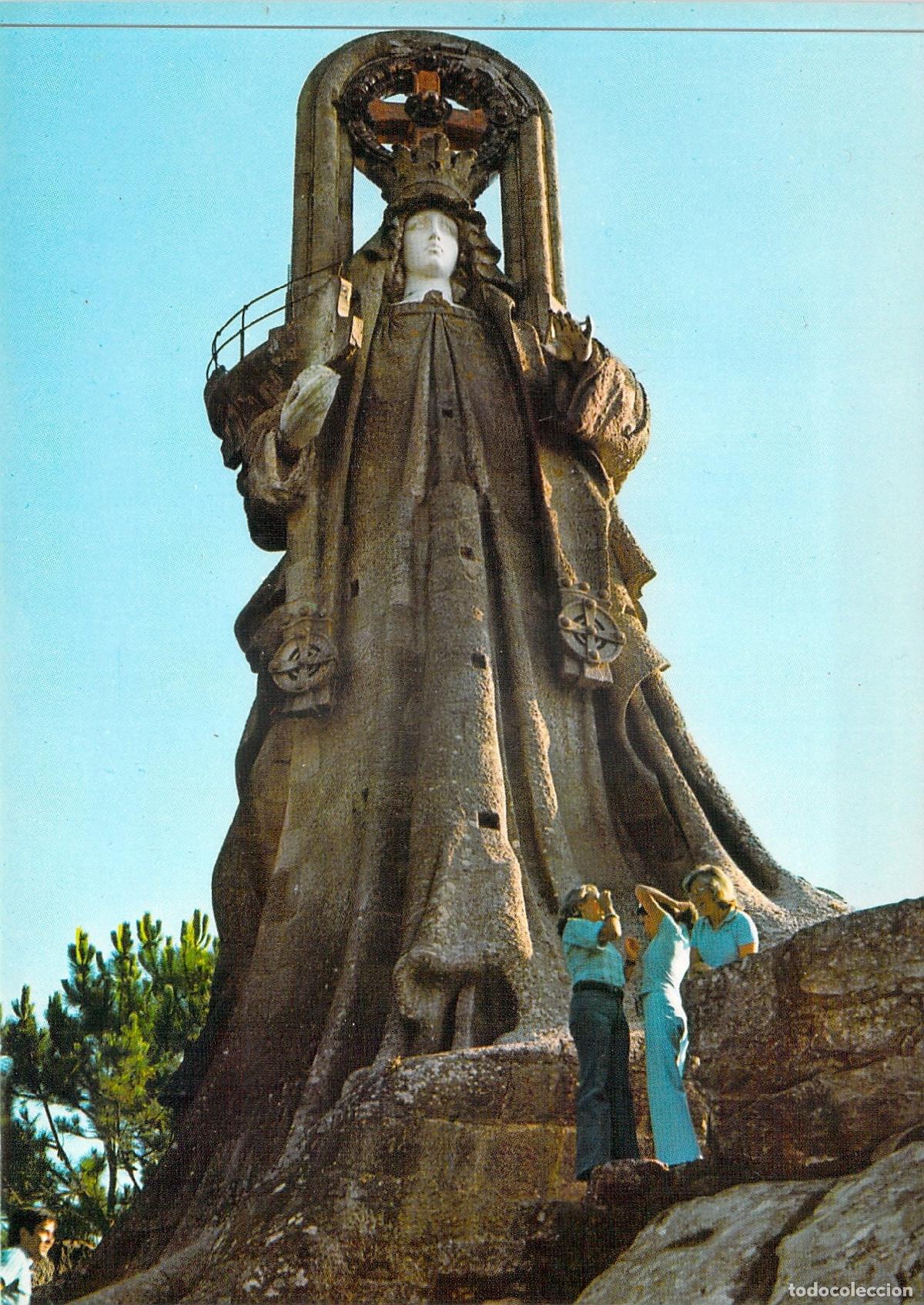 Postales: Postal de la Virgen de la Roca en Baiona, Pontevedra - Foto 1