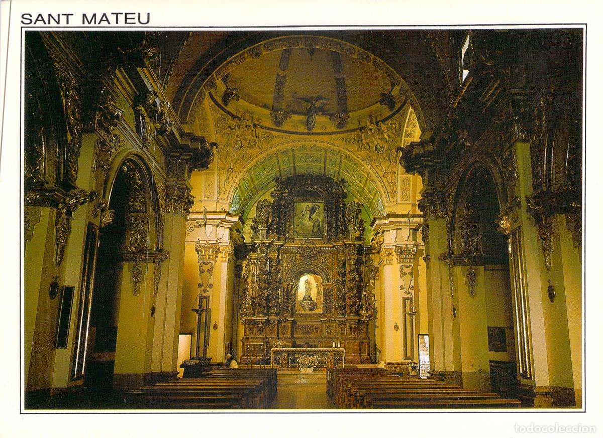 Postales: Postal Sant Mateu Castell&oacute;n Ermita Mare de Deu dels Angels Interior