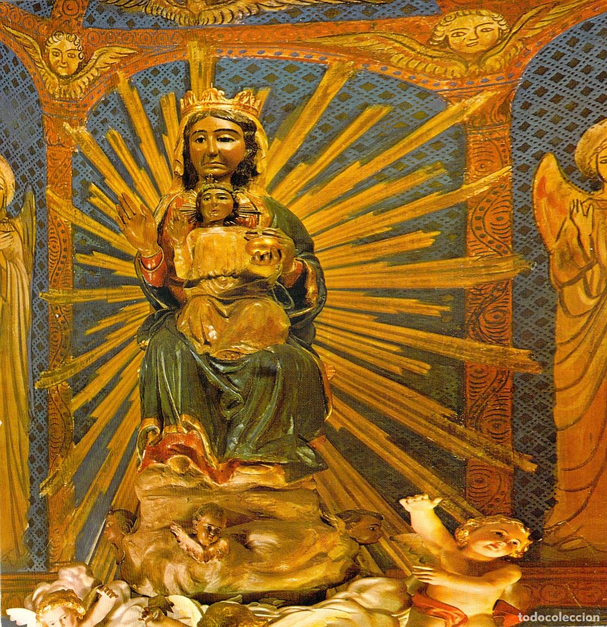 Postales: Postal de la Imagen de la Virgen de Agres, Talla G&oacute;tica