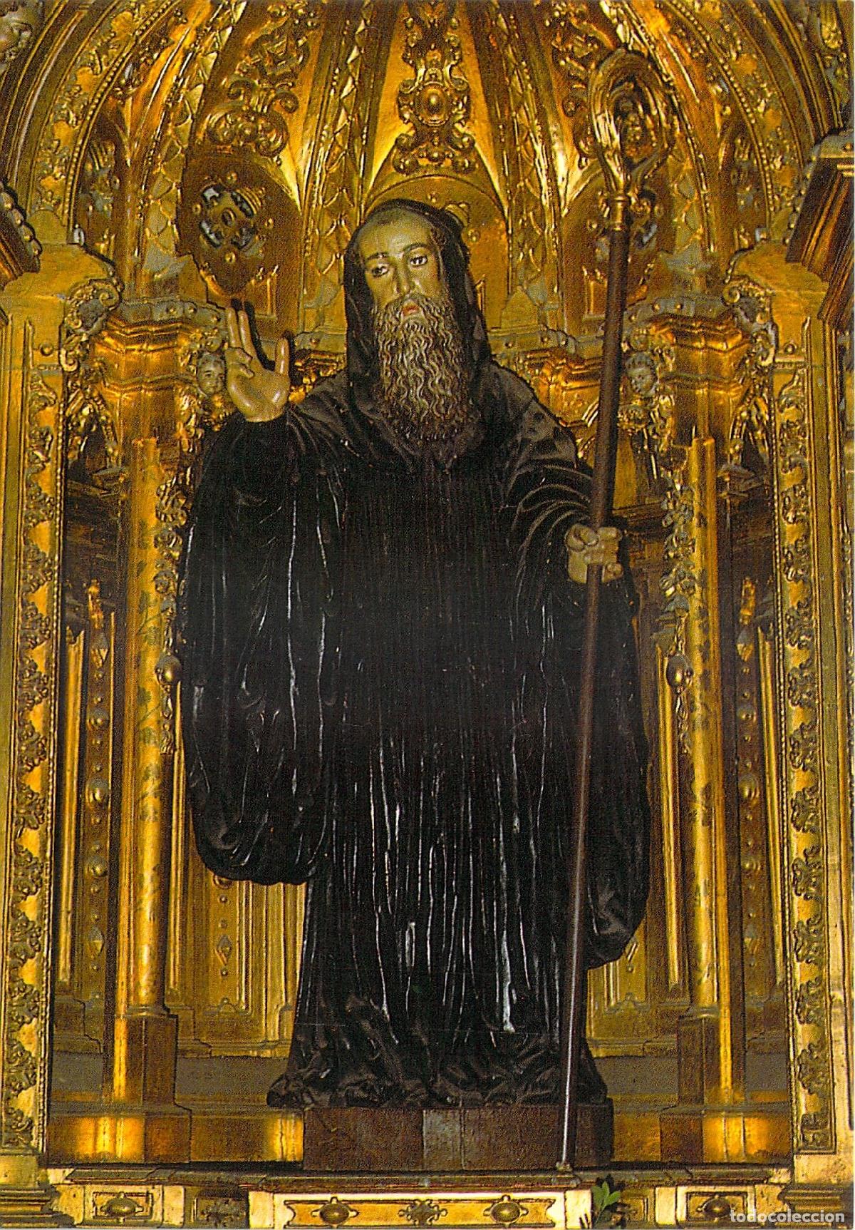 Postales: Postal Monasterio de Samos Lugo Imagen de San Benito