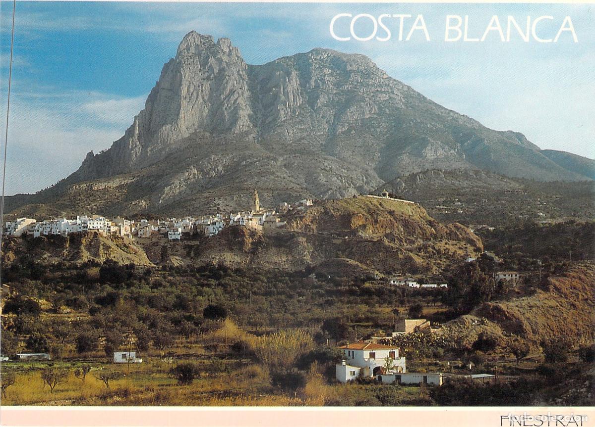 Postales: Postal de Finestrat y el Monte Puig Campana, Costa Blanca