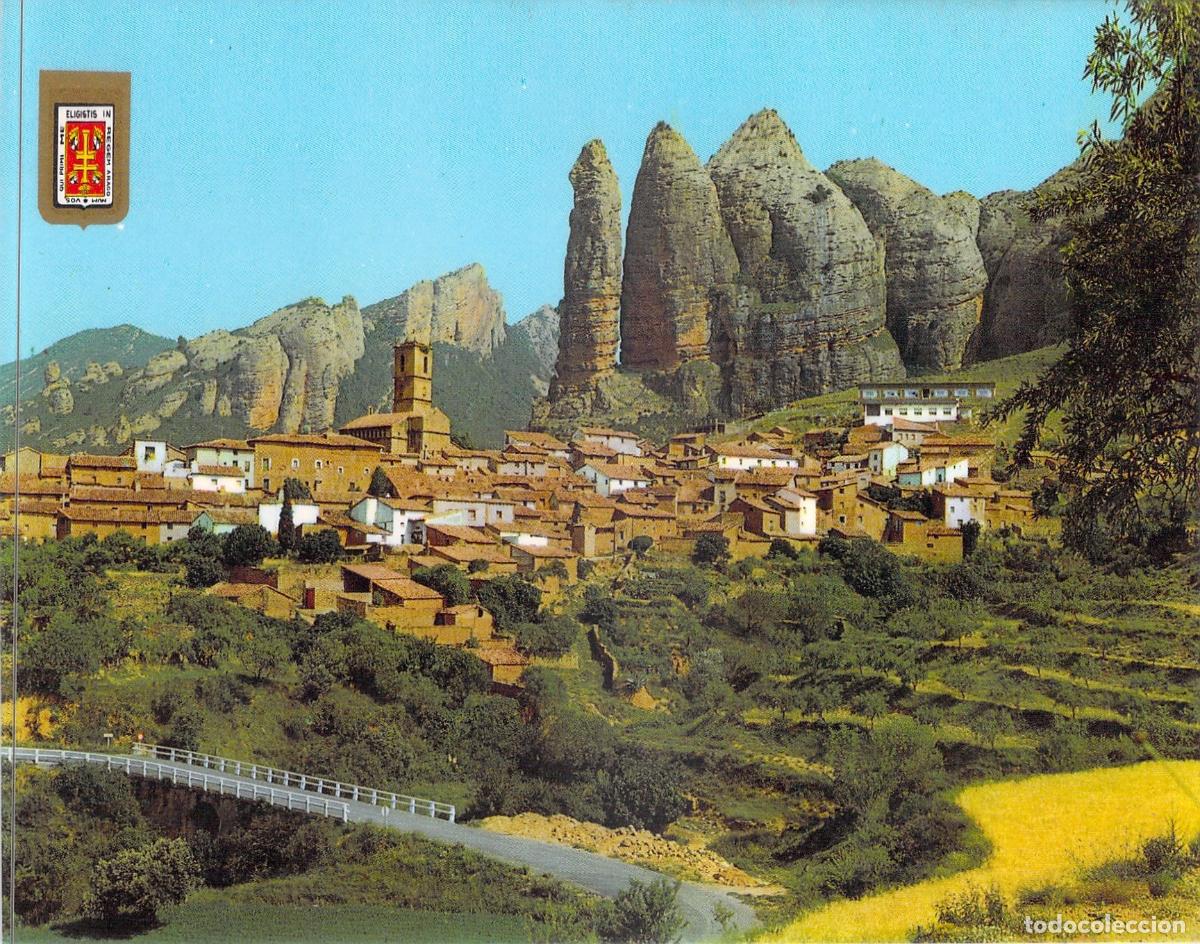 Postales: Postal de la Vista General de Ag&uuml;ero y los Mallos, Huesca
