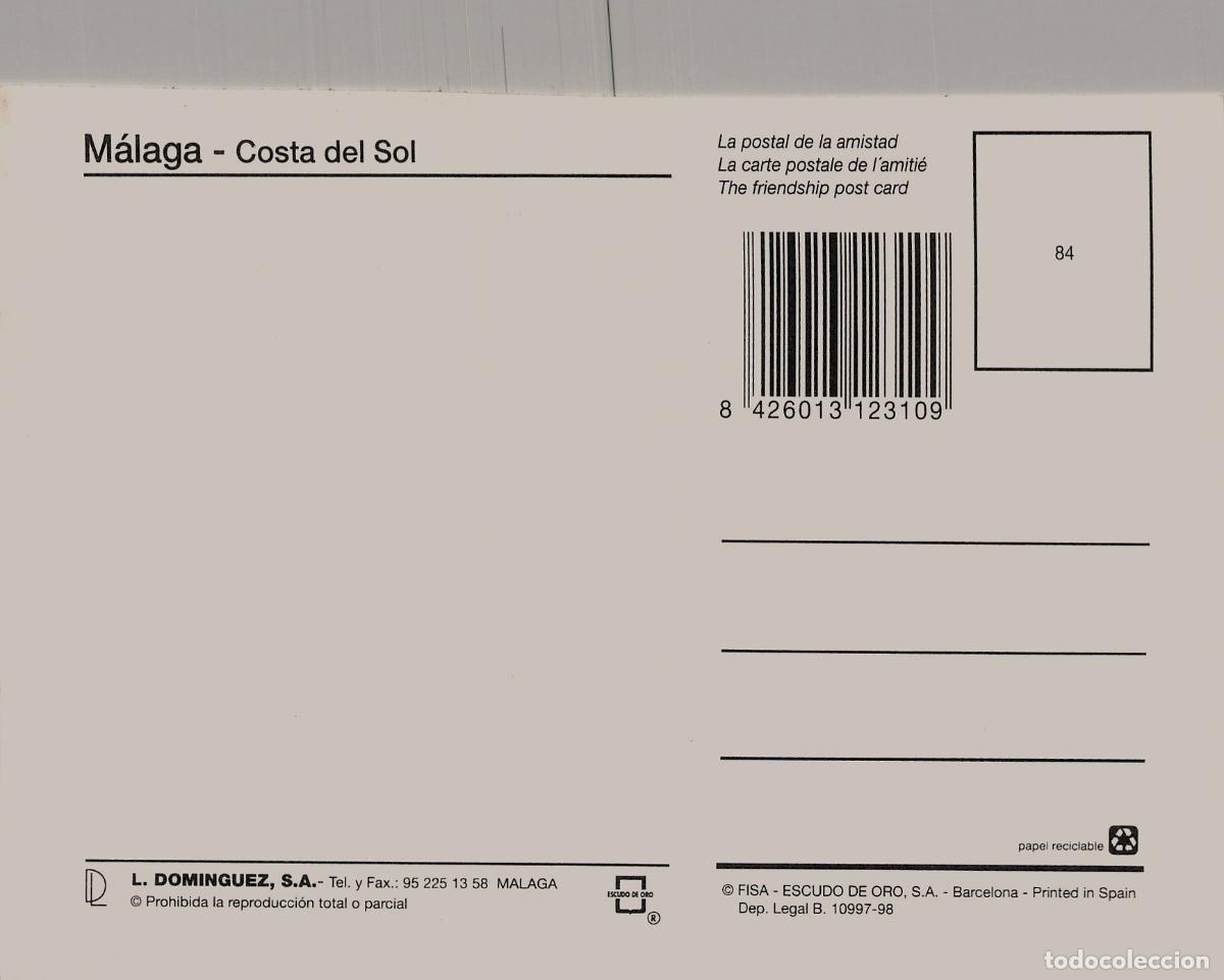 Postales: Postal Mapa de M&aacute;laga Costa del Sol Andaluc&iacute;a - Foto 2