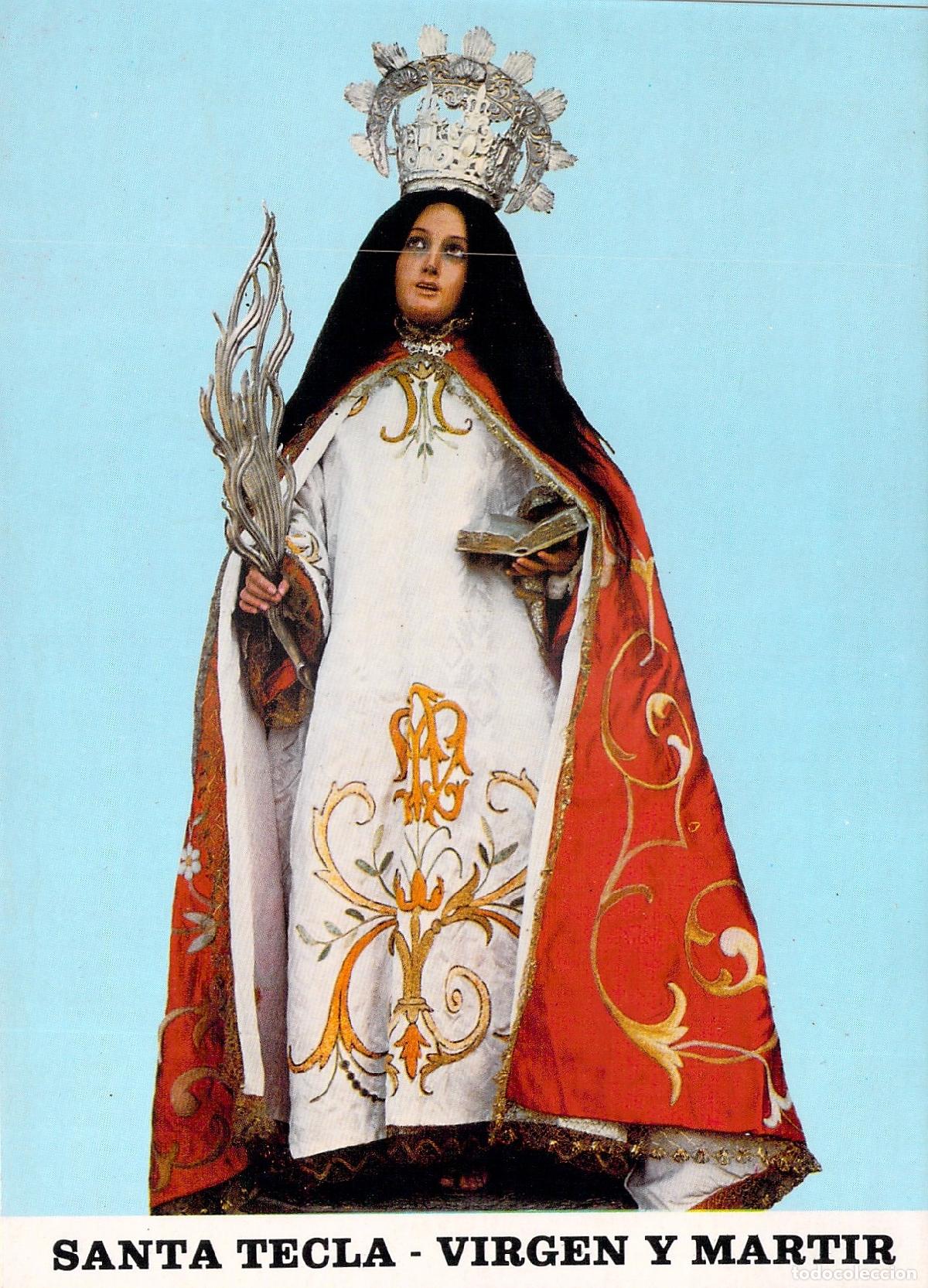 Postales: Postal Santa Tecla Virgen y M&aacute;rtir La Guardia Pontevedra